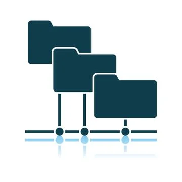 Folder Network Icon Stock Illustration