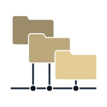 Folder Network Icon Stock Illustration