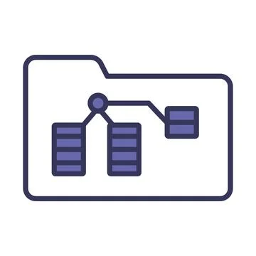 Folder Network Icon Stock Illustration