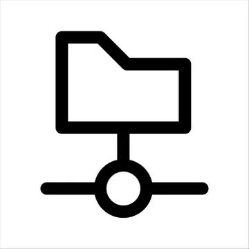 Folder Network Icon Symbol Illustration Design Stock Illustration