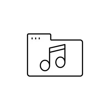 Folder note icon. Simple line, outline vector of icons for ui and ux, website or Stock Illustration
