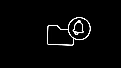 Folder Notification Alert Stock Footage 334461775