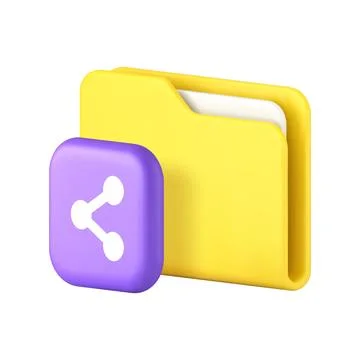 Folder office document archive sharing business desktop directory 3d icon rea 스톡 일러스트