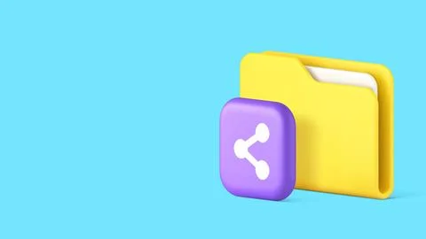 Folder office document archive sharing business desktop directory copy space  Stock Illustration