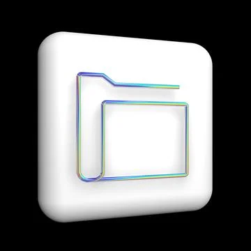 A folder for office documents, an iridescent metallic outline with sequins. Stock-Illustration