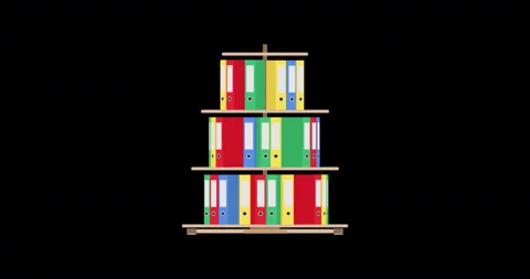 Folder office file binder vector business illustration icon. Document paper  Stock Footage 141722137