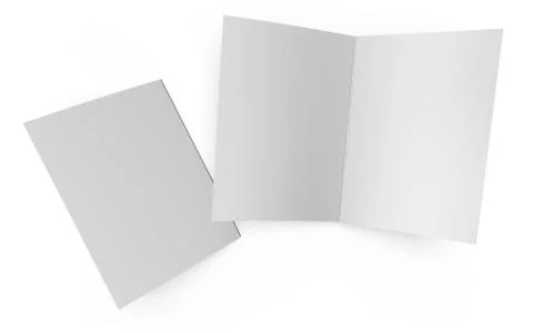 Folder Open and Closed Isolated on White Stock Illustration