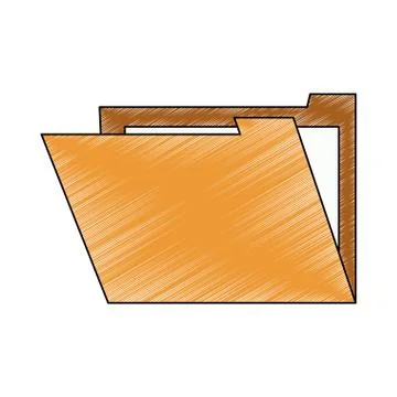 Folder open symbol scribble Stockillustratie