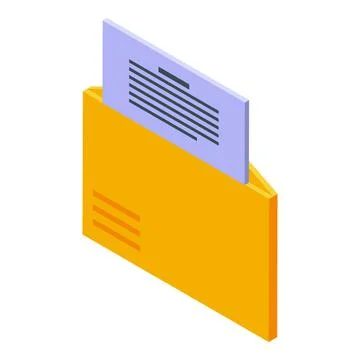Folder operating system icon, isometric style Stock Illustration