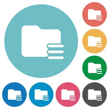 Folder options flat icons Ilustración de archivo