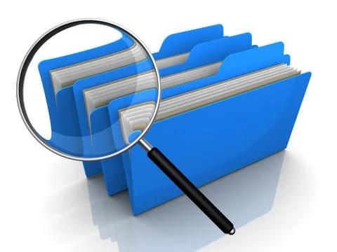 Folder or file search 3d illustration イラスト素材