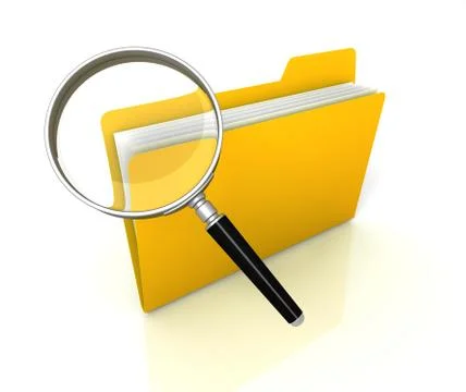 Folder or file search concept illustration 库存插图