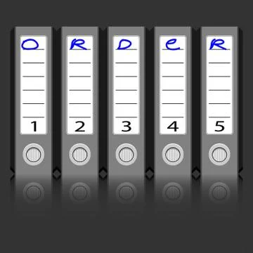 Folder order Stockillustratie