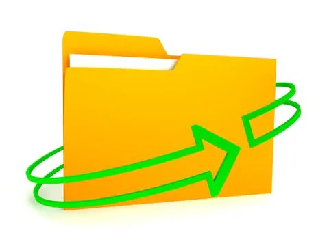 Folder over white background Illustrazione stock