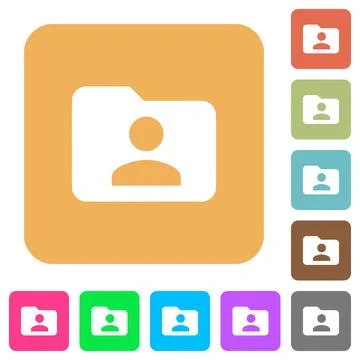Folder owner rounded square flat icons Ilustración de archivo