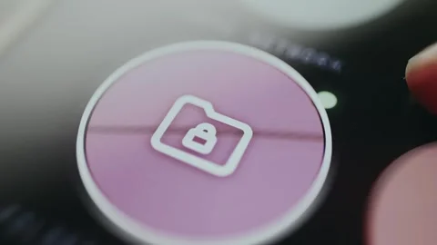 Folder with padlock icon for Folder Security Stock Footage 334926979