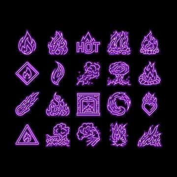 Folder paper business file empty neon glow icon illustration Stock-Illustration