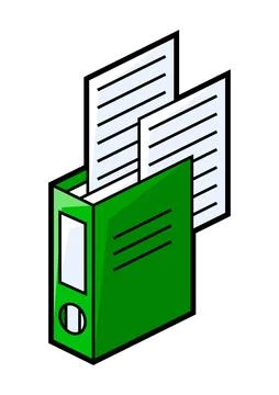 Folder for paper icon in isometry. Image for website, app, logo, UI design. Stock Illustration