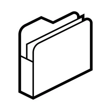 Folder for paper icon in isometry. Image for website, app, logo, UI design. Stock Illustration