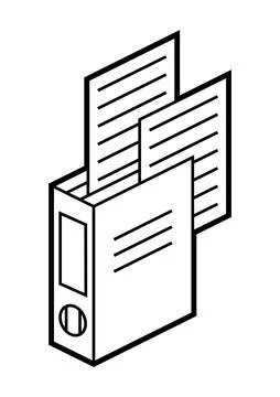 Folder for paper icon in isometry. Image for website, app, logo, UI design. Stock Illustration