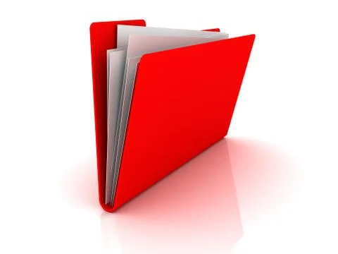 Folder with paper out Stock Illustration