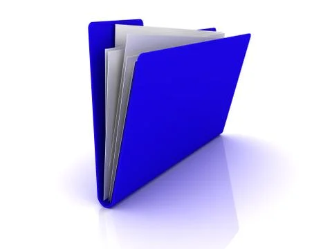 Folder with paper out Stock Illustration