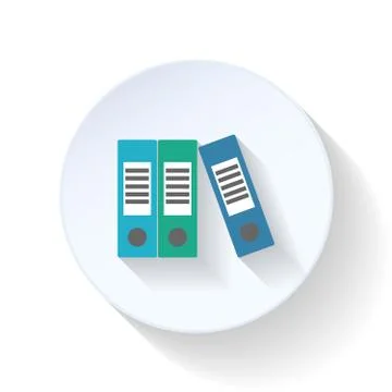 Folder for papers flat icon Stock Illustration