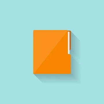 Folder with papers in a flat style. Vector illustration. 스톡 일러스트