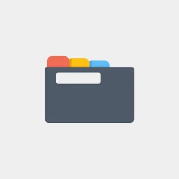 Folder for papers icon flat stock vector illustration Stock Illustration