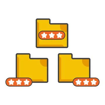 Folder with password icon. mobile file security illustration. Flat vector  Illustrazione stock