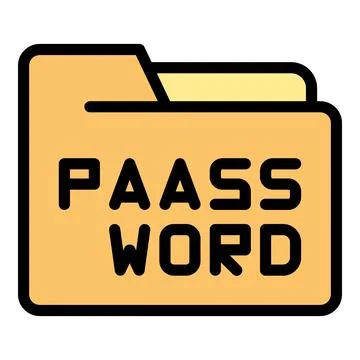 Folder password icon vector flat Stock Illustration