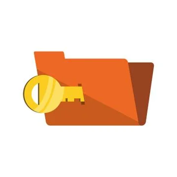 Folder password key empty Stock Illustration