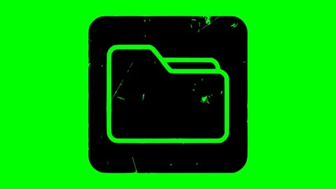 Folder pc icon stamp animation Video stock 346391024