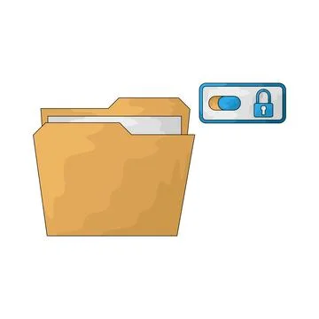 Folder permission illustration Illustrazione stock