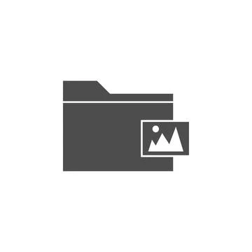 Folder with pictures icon. Elements of web icon. Premium quality graphic design Illustrazione stock