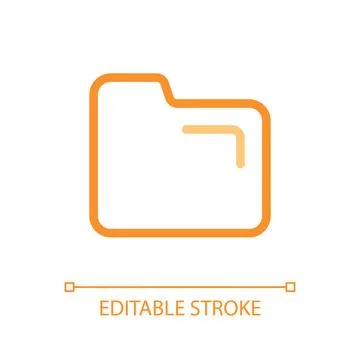 Folder pixel perfect color linear ui icon Stock Illustration