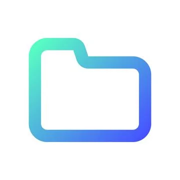 Folder pixel perfect gradient linear ui icon Illustrazione stock