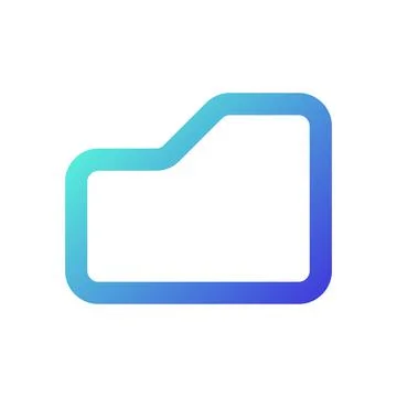 Folder pixel perfect gradient linear ui icon Stock Illustration