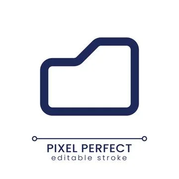Folder pixel perfect linear ui icon Stock Illustration