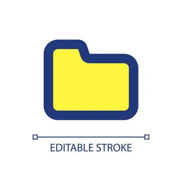 Folder pixel perfect RGB color ui icon Stock Illustration