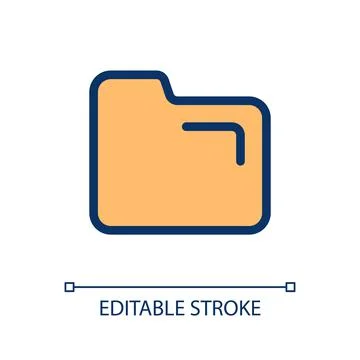 Folder pixel perfect RGB color ui icon Illustrazione stock