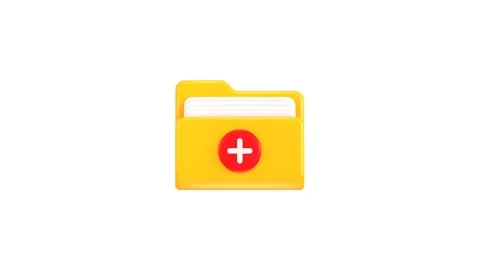 Folder with plus documents concept of add folder icon 3d animation 動画素材 314735297