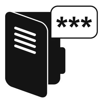 Folder privacy icon simple vector. Data protect Stock Illustration
