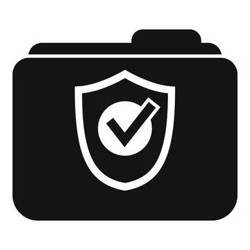 Folder privacy icon simple vector. Data security Stock Illustration