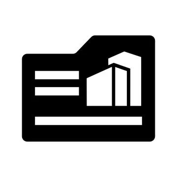 Folder, project, specification icon. Black vector Illustration. Stock Illustration