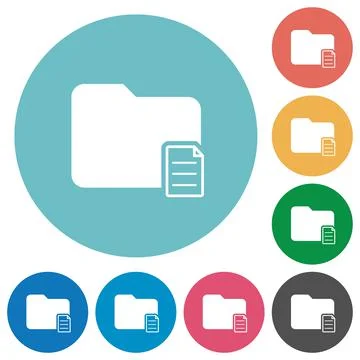 Folder properties flat round icons イラスト素材