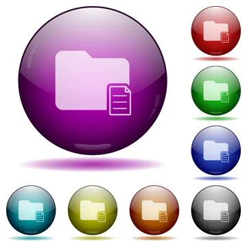 Folder properties glass sphere buttons イラスト素材
