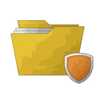 Folder protection illustration イラスト素材