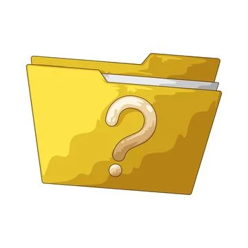 Folder question illustration Stock Illustration