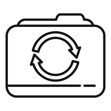 Folder recovery icon outline vector. Document data 스톡 일러스트